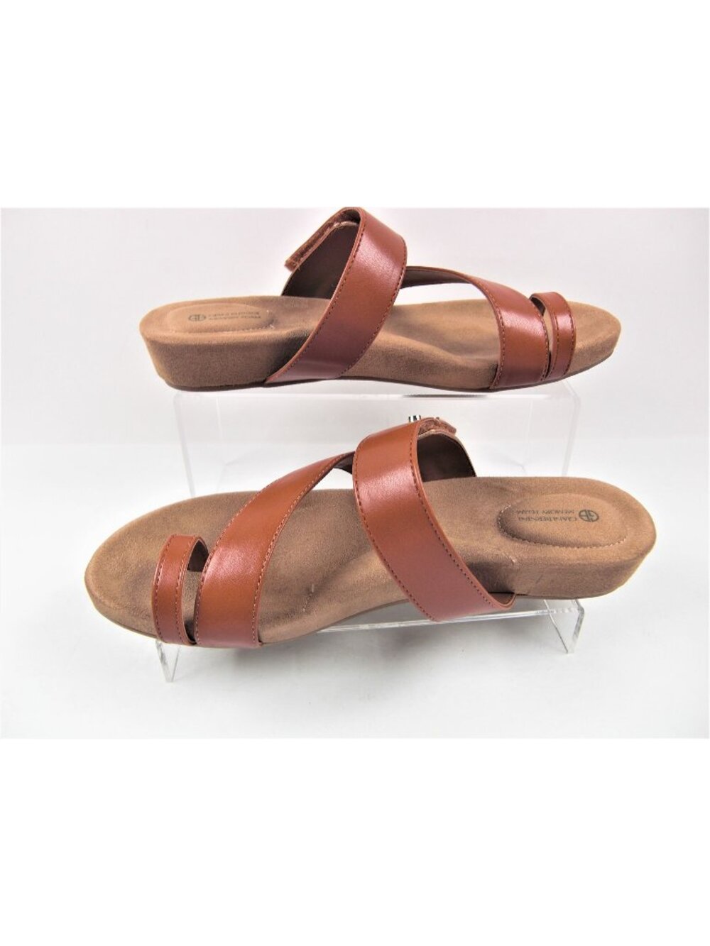 Rilleyy Women's Footbed Flat Sandals, shoes Brown Size 8.5M